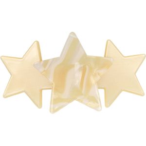 Haarsoires Haarspeld Patentspeld Sterren 7cm – Marmer Patroon – Anti-slip – Beige/Creme - Haarspelden voor Dames - Haarklem - Haarclip - Haaraccessoires - Hair Clip - Decoratieve Haaraccessoire