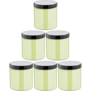 Scrubzout Fresh Ginger - 300 gram - Pot met zwarte deksel - set van 6 stuks - Hydraterende Lichaamsscrub