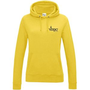 FitProWear  Hoodie Dames - Geel  - Maat XL - Dames  - Trui - Slim Fit - Slim Fit Trui - Getailleerde trui - Trui getailleerd - Sporttrui - Sweater - Hoodie - Katoen / Polyester - Trui Capuchon - Sportkleding -