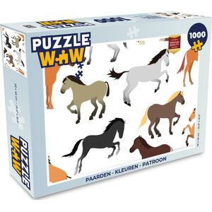 Puzzel Paarden - Kleuren - Patroon - Meisjes - Kinderen - Meiden - Legpuzzel - Puzzel 1000 stukjes volwassenen