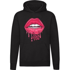 I Love You Kiss Hoodie | Sweater | Trui | Liefde | Relatie | Partner | Vrijgezellenfeest | Bruiloft | Huwelijk | Ten Huwelijk Vragen | Verliefd