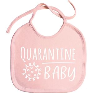 Slabbetjes - slabber - slab - baby - Quarantine baby - koordjes - stuks 1 - baby roze