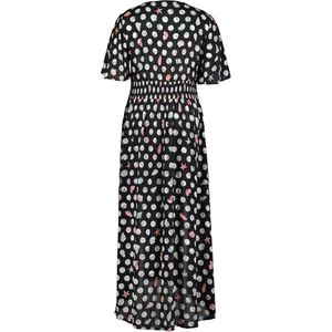 DIDI Dames Maxi dress Jazzy in Black with Coral cove print maat 38