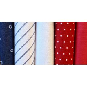 Zakdoeken rood dessin 5 pack