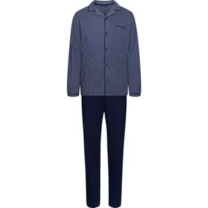 Katoenen heren doorknooppyjama Pastunette - Blauw - Maat - XL