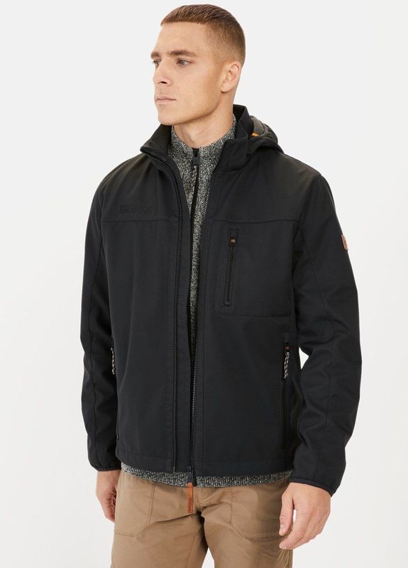 camel active - Softshelljack - Zwart - Gemaakt van Gerecycled Polyester