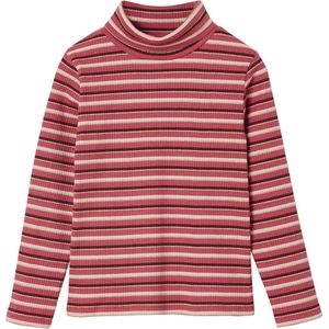 Vertbaudet - T-shirt met Rolkraag - Meisjes - Geribd - Lange Mouwen