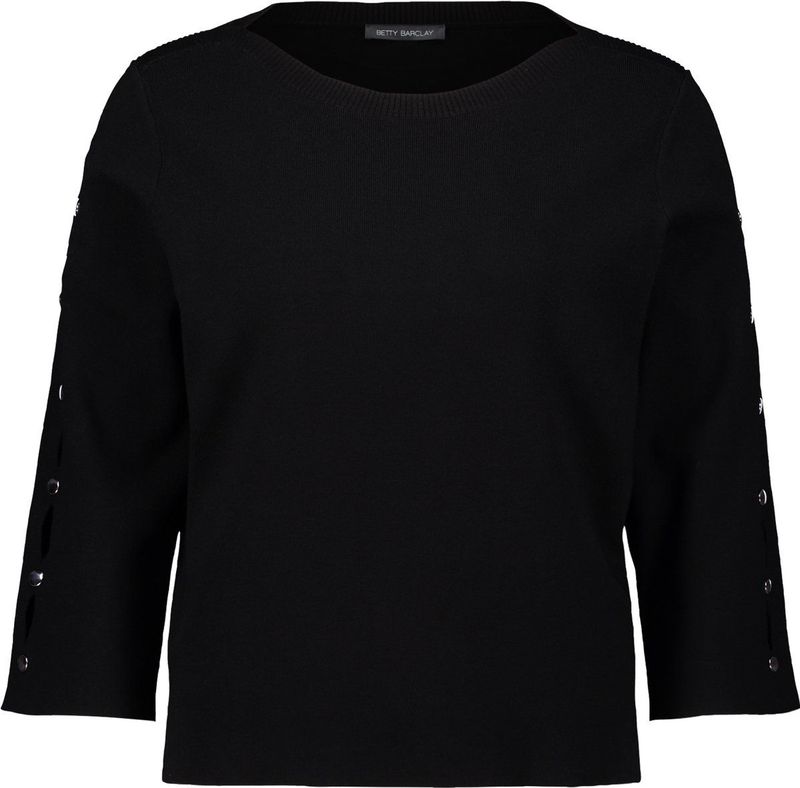 Betty Barclay - Elegante Gebreide Trui - Zwart - Dames - 3/4 Mouwen