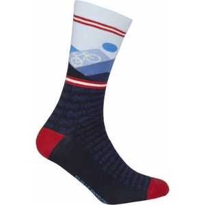 Le Patron Casual sokken Blauw Blauw / Mountain socks dark blue  - 35/38