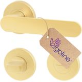 Mat Gouden Deurbeslag PRIMA - Deurbeslag Set Binnendeur - Deurklink Set - Deurklink met Ronde Rozet