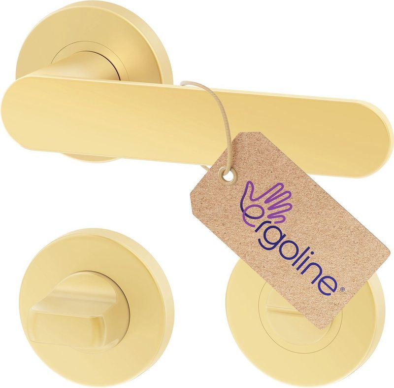 Mat Gouden Deurbeslag PRIMA - Deurbeslag Set Binnendeur - Deurklink Set - Deurklink met Ronde Rozet