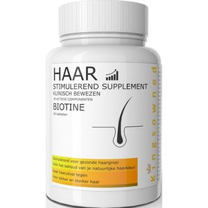 Haar vitamines 90 tabletten met Vitamine B12 (106,8%) & Biotine - Haargroei producten - Haaruitval vrouwen & mannen