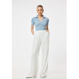 Koton - Trui - Lichtblauw - Knitwear - Polokraag - Halve Mouw