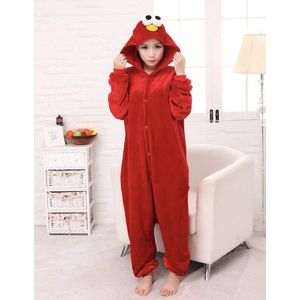 Elmo Onesie maat S - Dieren onesie – Verkleedkleren Volwassenen - Onesie volwassenen – Onesie vrouwen – Onesie mannen – Huispak –