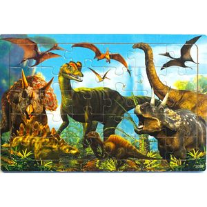 Sustenia - Houten Puzzel - Dinosaurus Wildlife - 30 stuks - 3-12 jaar