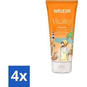 WELEDA - Douchecrème Duindoorn Vitality - 200 ml - Voordeelverpakking - 4 stuks