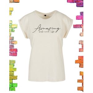 beige dames shirt Amazing | beige maat 4XL