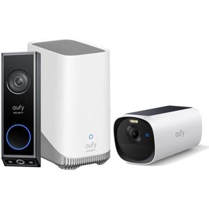 eufy Security Video Doorbell E340 + HomeBase 3 + eufycam E40 - Bundelvoordeel