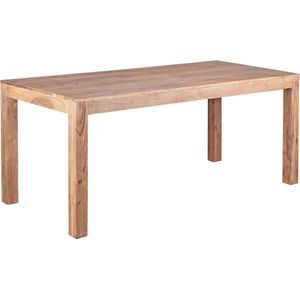 WOHNLING Eettafel van massief acaciahout - Moderne tafel - Unieke korrel - 180 cm x 80 cm x 76 cm - Handgemaakt - Natuurlijk product - Eenvoudige montage