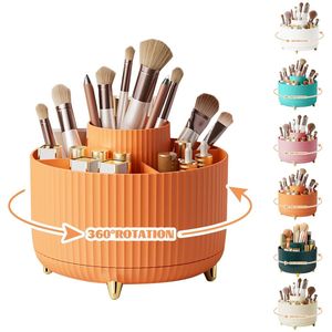 Unyqoos® Esthetische 360 graden draaibare make-uporganizer met 5 vakken voor veelzijdig gebruik in huis en kantoor