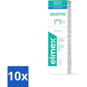 Elmex Tandpasta Sensitive Gentle White 75 ml - Bulkverpakking - 10 stuks
