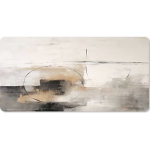 Muismat XXL - Bureau onderlegger - Bureau mat - Kunst - Abstract - Grijs - Industrieel - 80x40 cm - XXL muismat