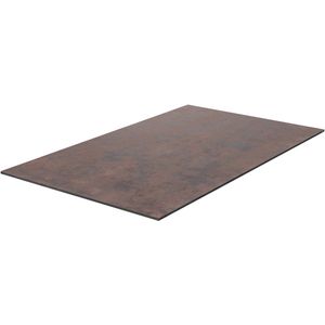Eettafelblad Edge verre antiek-bruin 140x90cm