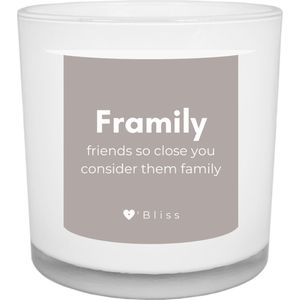 Geurkaars O'Bliss quote - Framily - friends collection