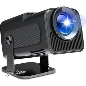 Mrs. Jones Mini Draagbare Auto Keystone Projector Native 1080P Smart Projector 4K FHD Ondersteuning 10000 Lumen met WiFi 6 BT 5.0 180 Graden Rotatie Ingebouwde Android 11.0 - Nieuwe Collectie. .
