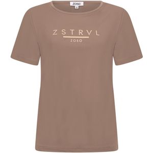 Zoso T-shirt Felicia 254 0800 Mocha Dames Maat - XL