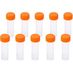 Allecto Plus - 5ml plastic reageerbuisjes met schroefdop 10 stuks - bevriezingsbuisjes - laboratorium benodigdheden.