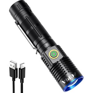 LED Zoom Zaklampen Oplaadbaar - 3000 Lumen Super Heldere Torch - EDC Tactical Flash Lights - hoge lumen Zoomable - oneindig dimbaar - dagelijkse verlichting behoeften