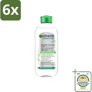 Garnier - SkinActive - Micellair Reinigingswater - Vette Huid - Verzachtend & Reinigend - 400 ml - Voordeelverpakking - 6 stuks - Vette huid - Gemengde huid