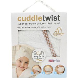 Cuddletwist-hair-towel-twist-handdoek- ecru/gingham