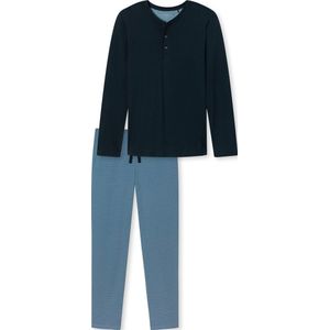 Schiesser Schlafanzug lang Fine Interlock Heren Pyjamaset - Maat 2XL