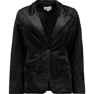 na-kd - Blazer - Zwart - Velvet