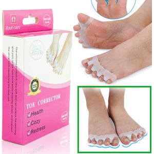 Hallux valgus Teenspreider - Teencorrector voor alle Tenen - Grote teen - Kleine teen - Spreider Corrector - One Size