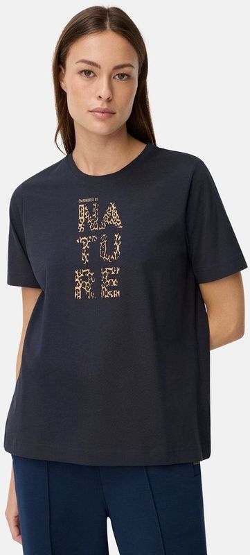 camel active - T-Shirt - Middernachtblauw - Puur Katoen