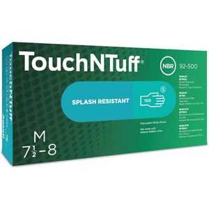 ANSELL TOUCHNTUFF - Robuuste Nitrile Handschoenen - Spetter-/Latexvrij - 100 stuks - Maat XL