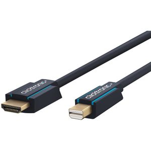 ClickTronic 1m miniDisplayPort/HDMI m/m Blauw