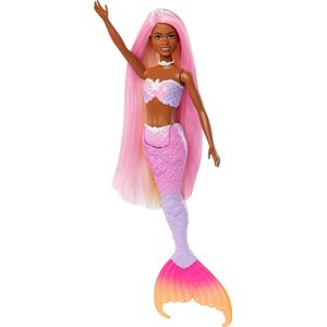 Barbie Zeemeerminpop - Met roze haar - 38 cm - Barbiepop