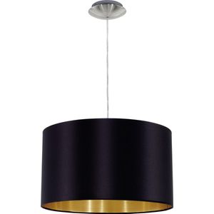 EGLO Maserlo - Hanglamp - 1 Lichts - Ø380mm. - Nikkel-Mat - Zwart, Goud