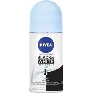 Nivea - Deodorant - Roller - Black & White Invisible Pure - 50ml