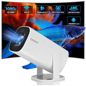 Draagbare Mini Projector met Wifi 6 en Auto Keystone Correctie