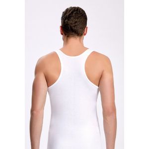 2 Pack ilke® Heren Halterhemd - 100% Hoogwaardige Katoen-Wit-XL