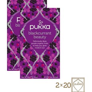 Pukka Thee - Blackcurrant Beauty - Voordeelverpakking - 2 x 20 zakjes