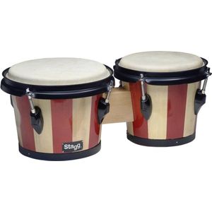 Stagg BW-100-DT : 7,5"" en 6,5"" traditionele houten bongo's met two-tone finish