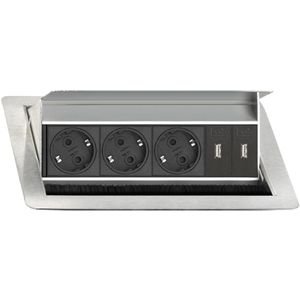 EVOline FlipTop Push Medium 3xWCD +2xUSB-lader A+C