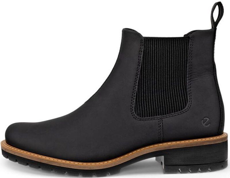ECCO - Elaina - Chelsea Boots - Zwart - Hoogwaardig Olienubuckleer