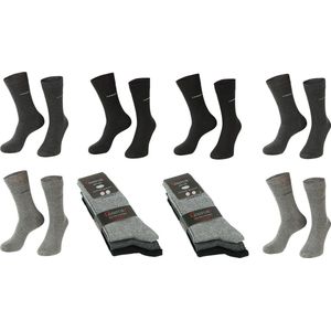 nette katoenen heren sokken 6 paar grijs assorti kleuren maat 35-38
